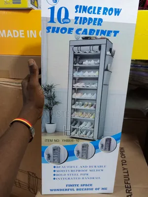 10-Layer Single-Row Zipper Shoe Cabinet
