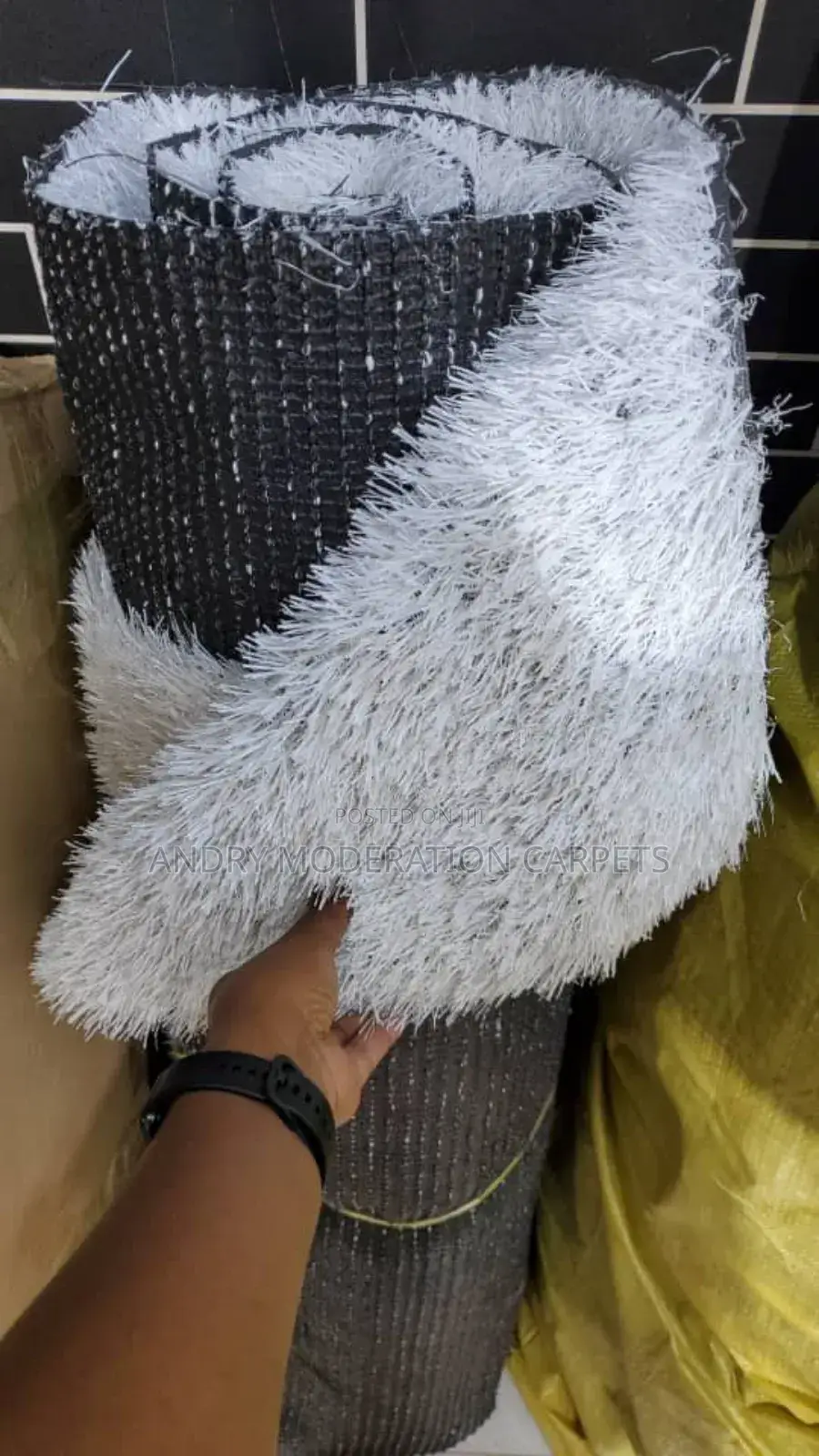 White Synthetic Grass Carpet