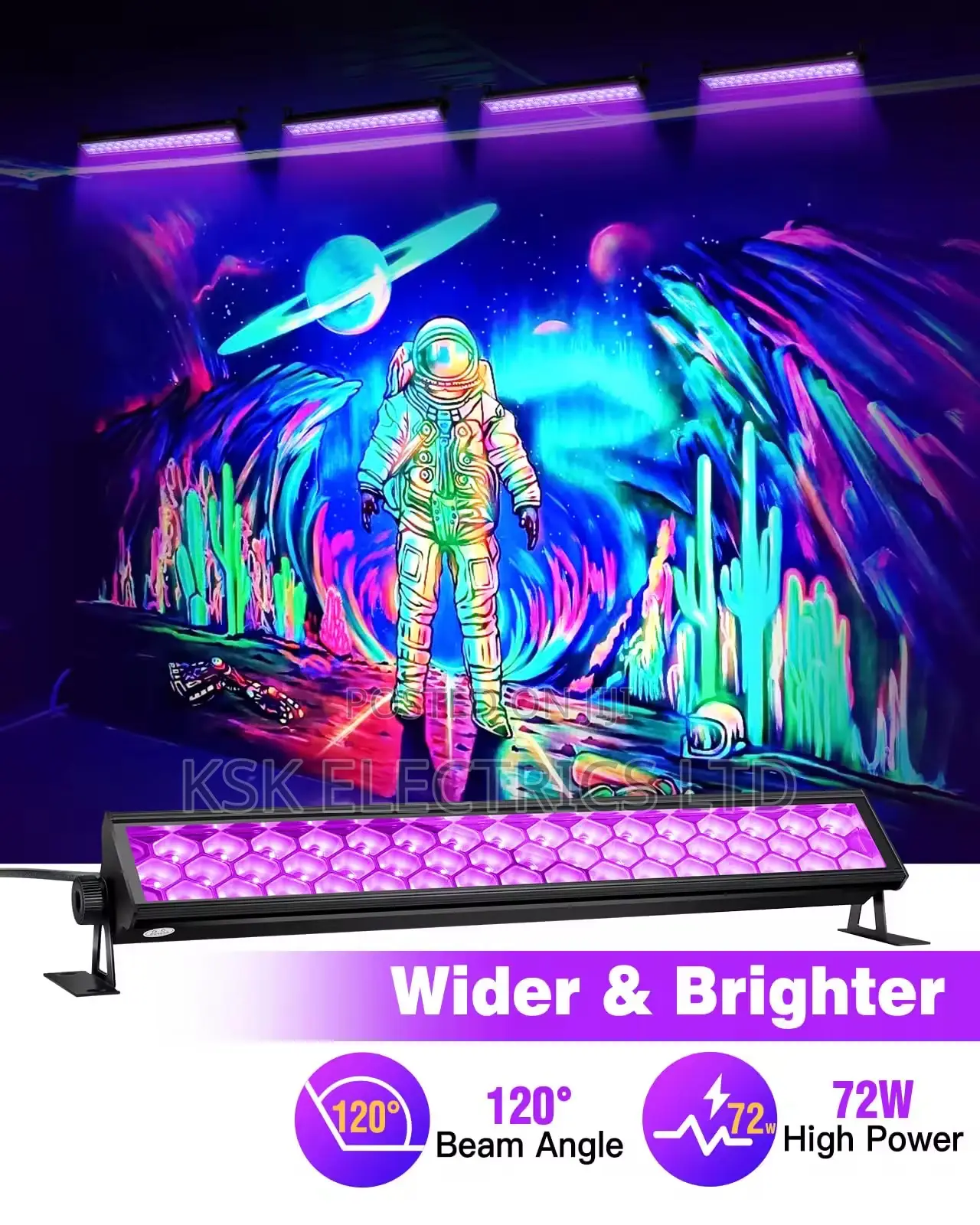 48w Black Light Party Stage Led Light Bar Concert Atmosphere