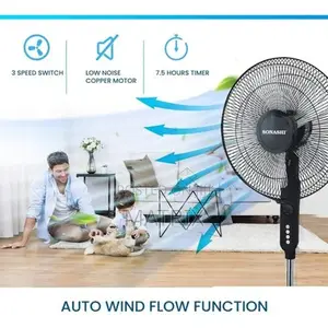 Sonashi Stand Fan 16 In. Floor Fan With Remote Control