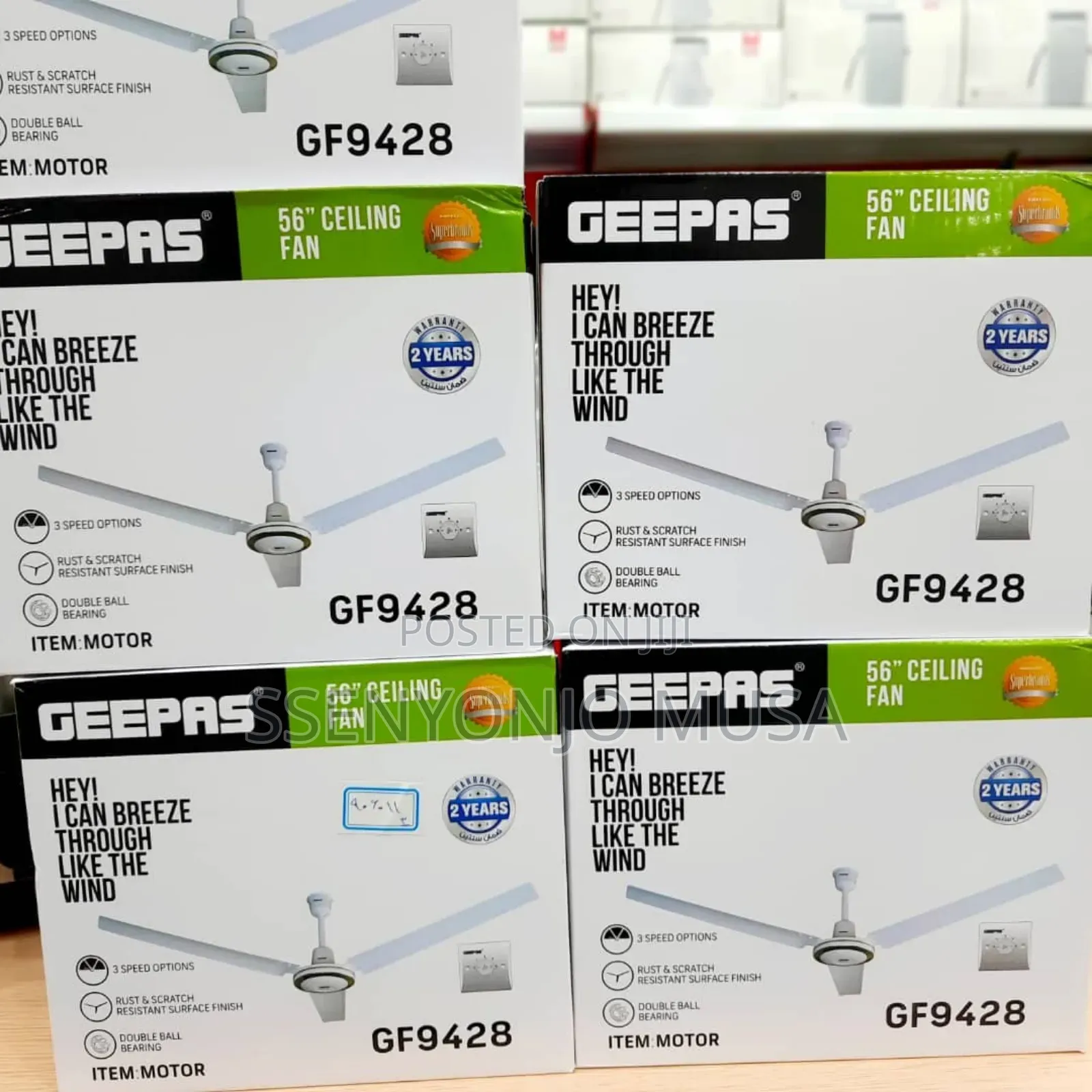 Geepas 56inchs 3-Blade Ceiling Fan