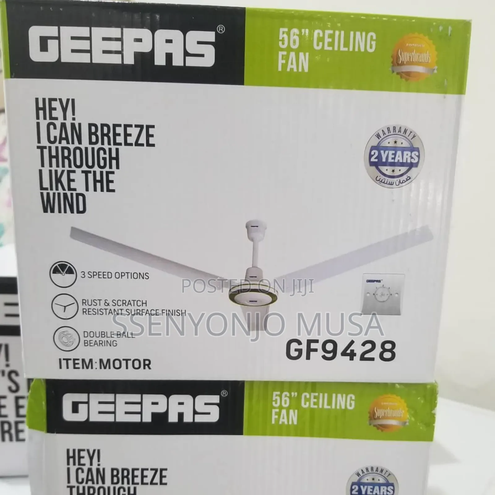 Geepas 56inchs 3-Blade Ceiling Fan