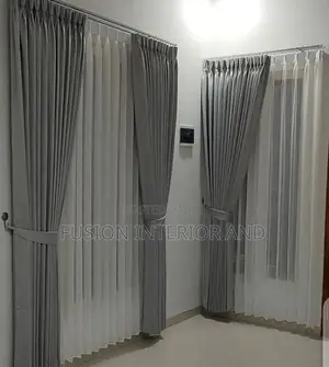 Grey Heavy Curtains