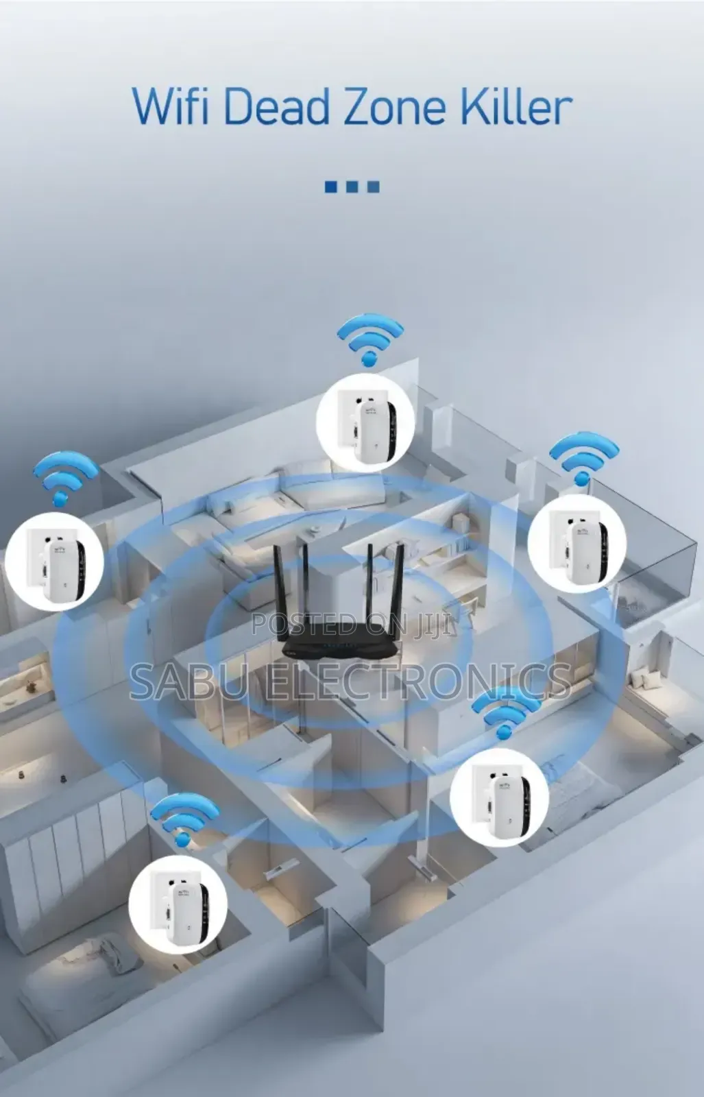 Wifi Extender- Range Extender- Repeater- 300mbps- 70m Long