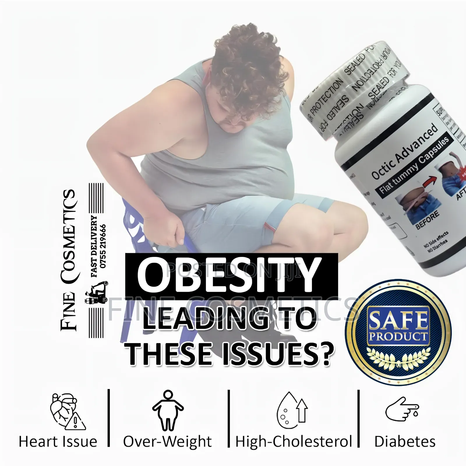 Original Octic Advanced Flat Tummy Upper Body Slimming Pills