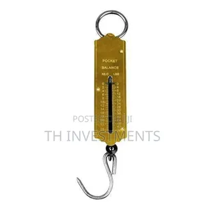 50kg Newton Spring Pocket Weighing Scale - Gold