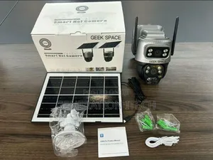 Wifi Solar Powered Camera With Dual Lens -V380 App