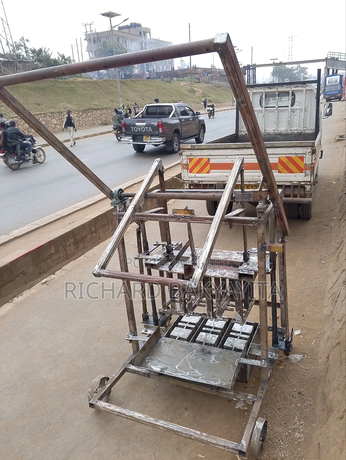 Manual Brick Making Machine for Three Blocks