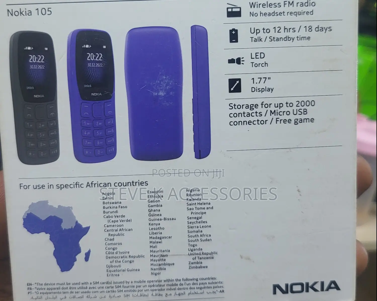 New Nokia 105 Black