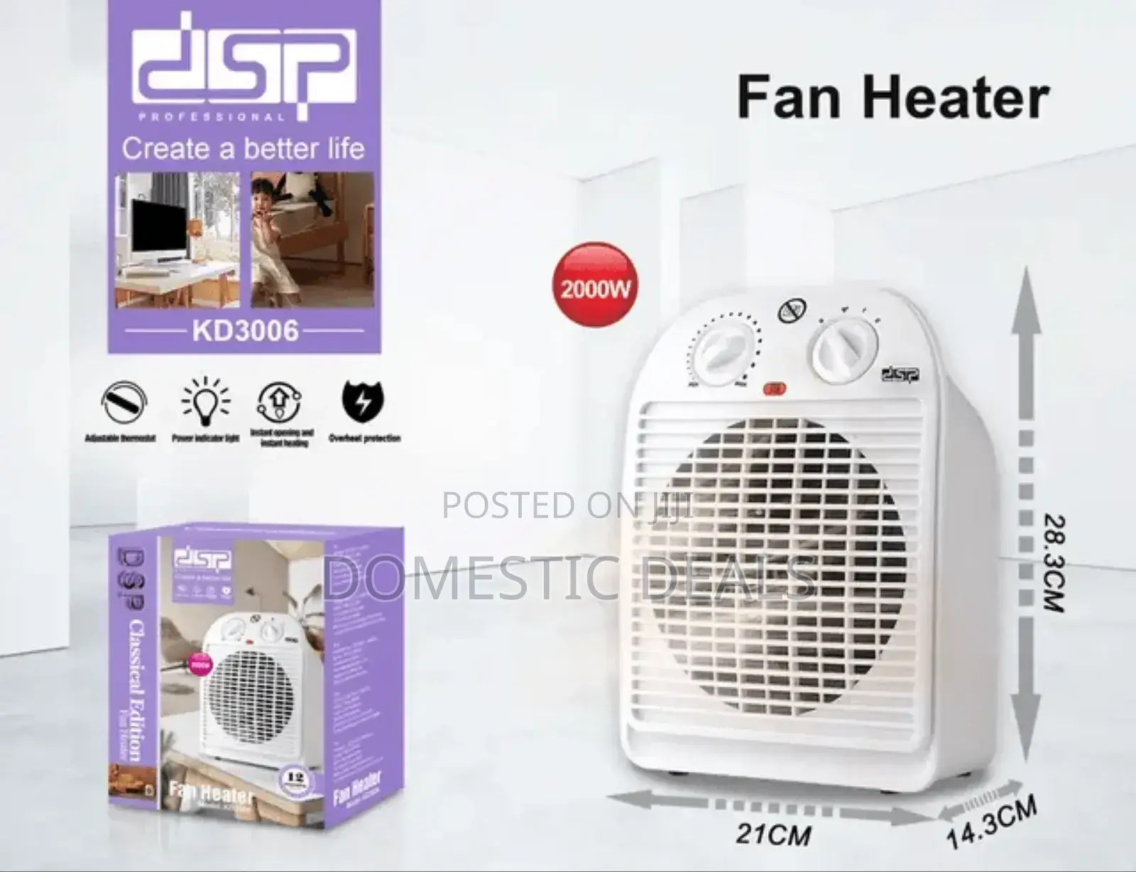 DSP Home Electric Fan Heater