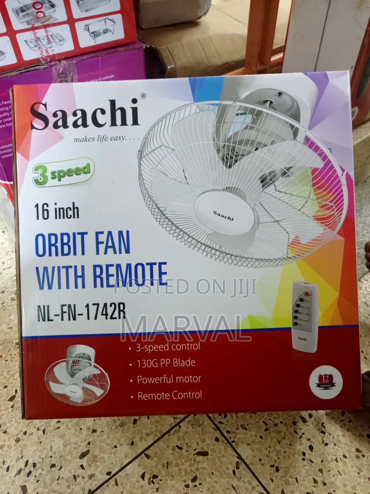 Saachi 16 Inch Orbit Ceiling Fan With Remote
