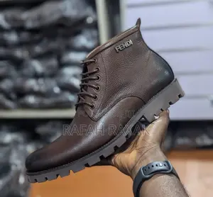 Original Dark Tan Fendi Premium Leather Boots
