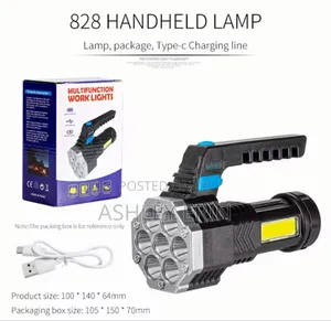Usb Rechargeable Flashligt Cob Side Light Torch