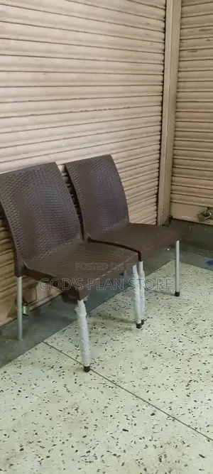 Coffee Brown Armless Plastic Chairs