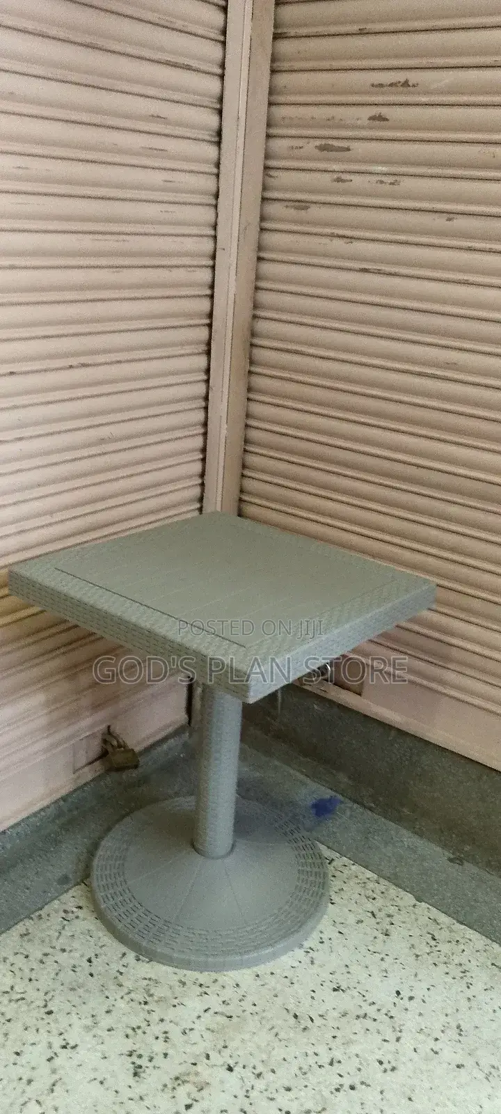 Gray Square Plastic Table