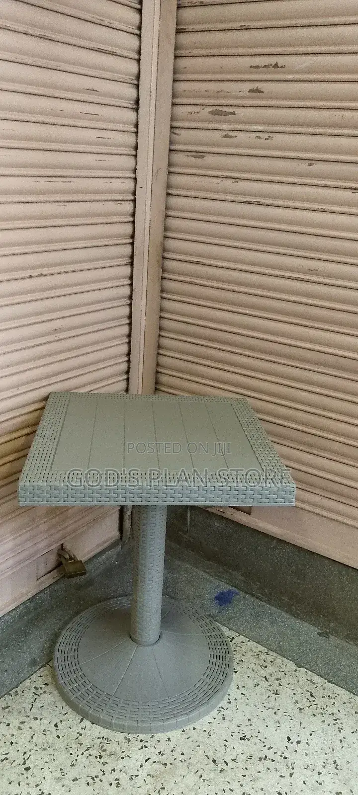 Gray Square Plastic Table