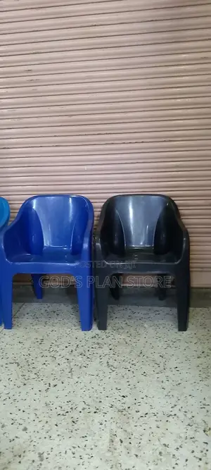 Blue and Black Plastic Sofa Chairs 1pc
