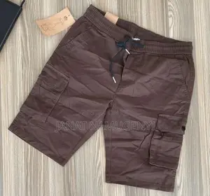 Coffee Brown Khaki Short With Side Pockets