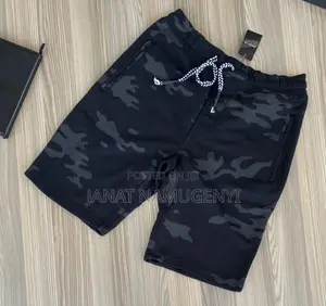 Black Camouflage Sweater Short