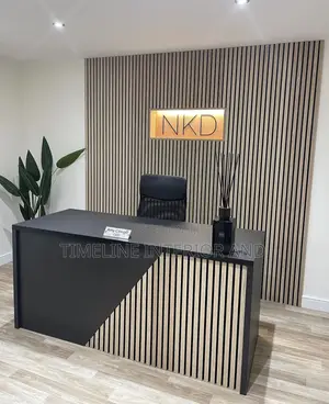 Reception Design With Fluted Wall Panels