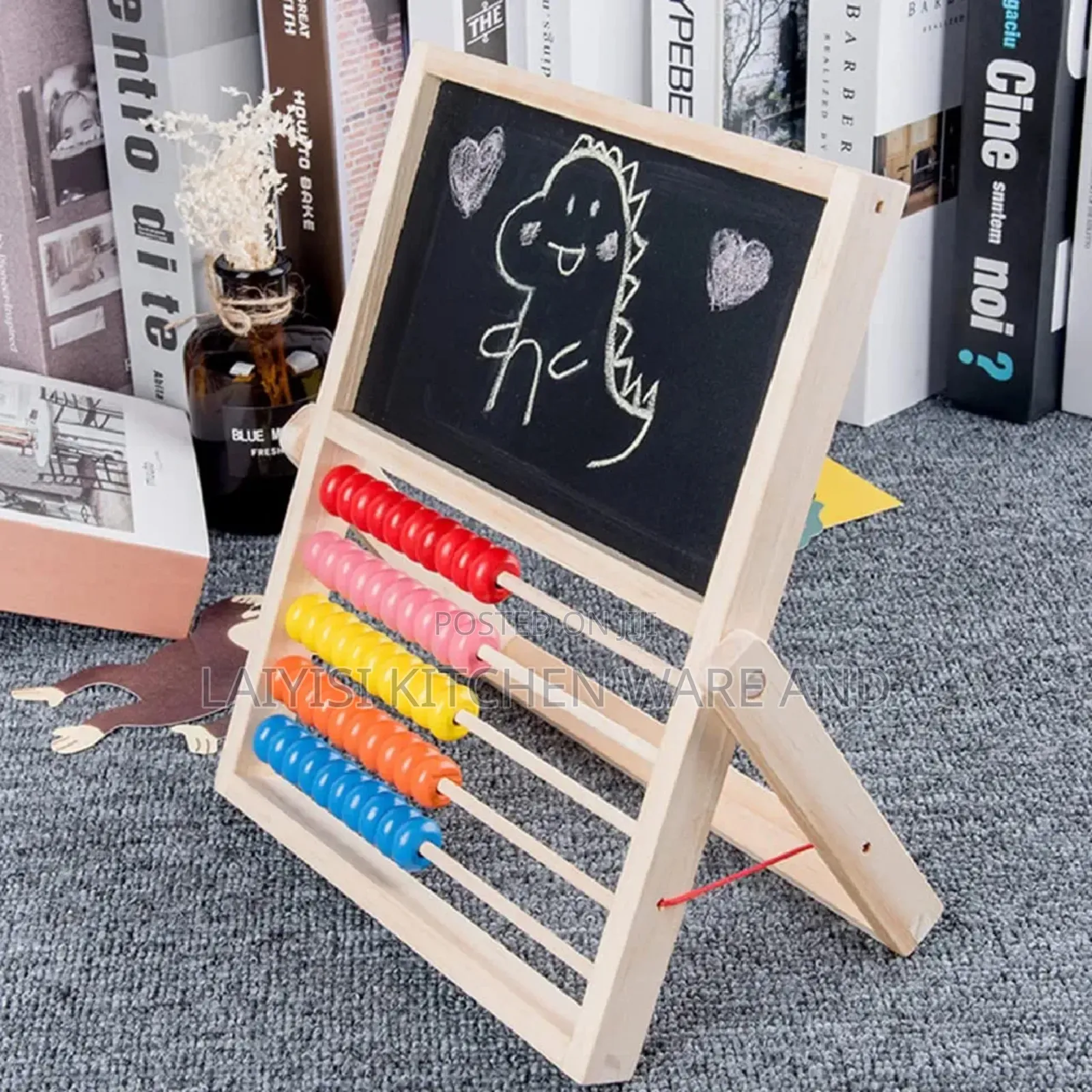 Early Educational Aids With Double-Sided Drawing Board