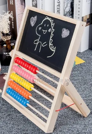 Early Educational Aids With Double-Sided Drawing Board