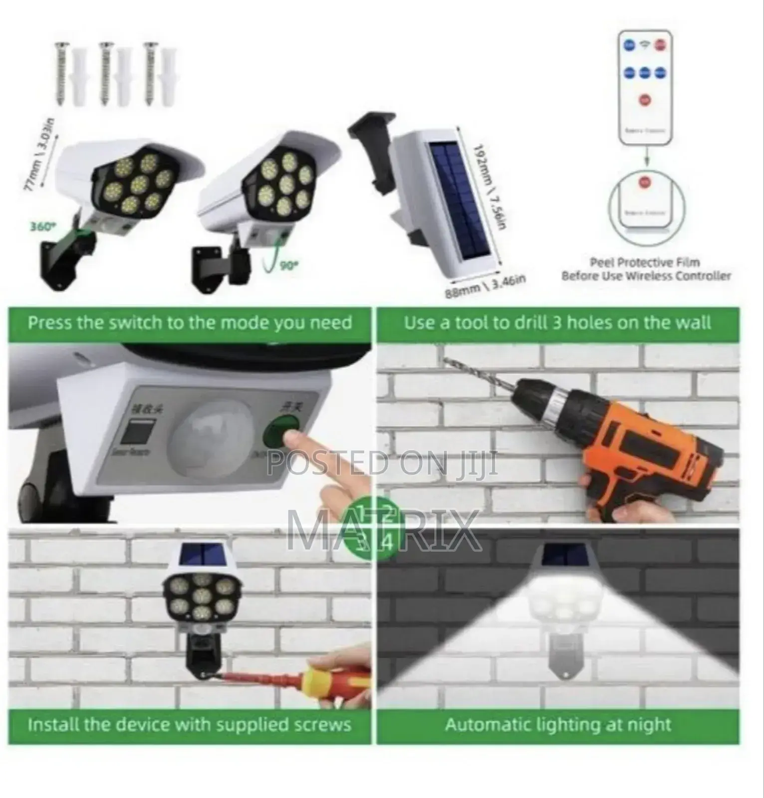 Led Camera Shaped Solar Light Motion Sensor