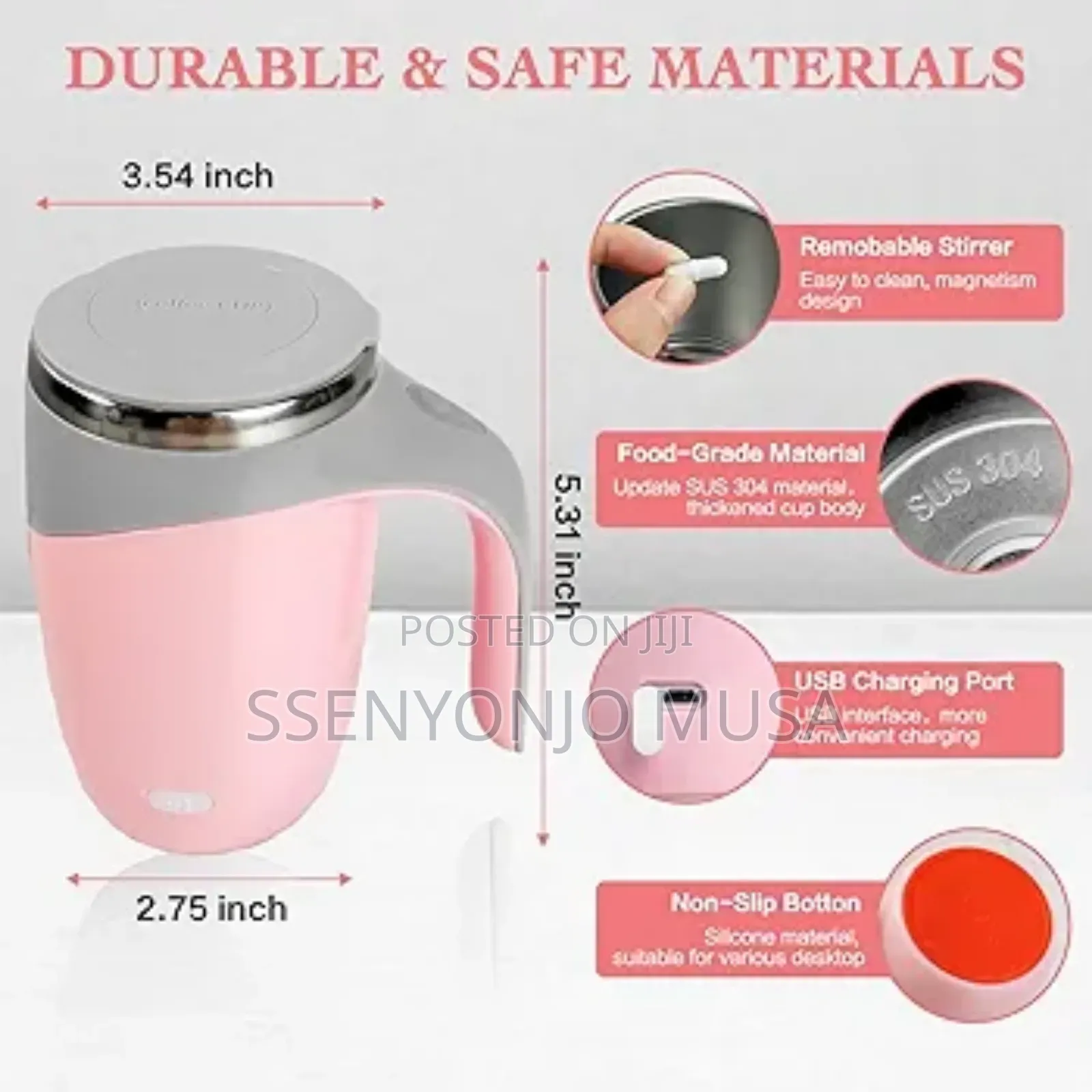 Self Stirring Magnetic Coffee Mug