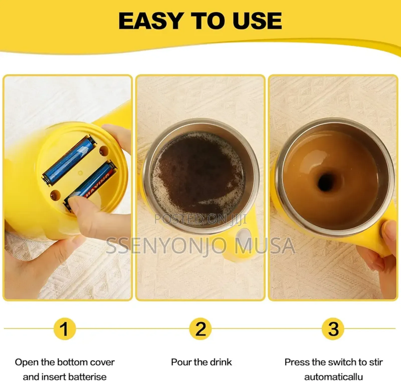 Self Stirring Magnetic Coffee Mug