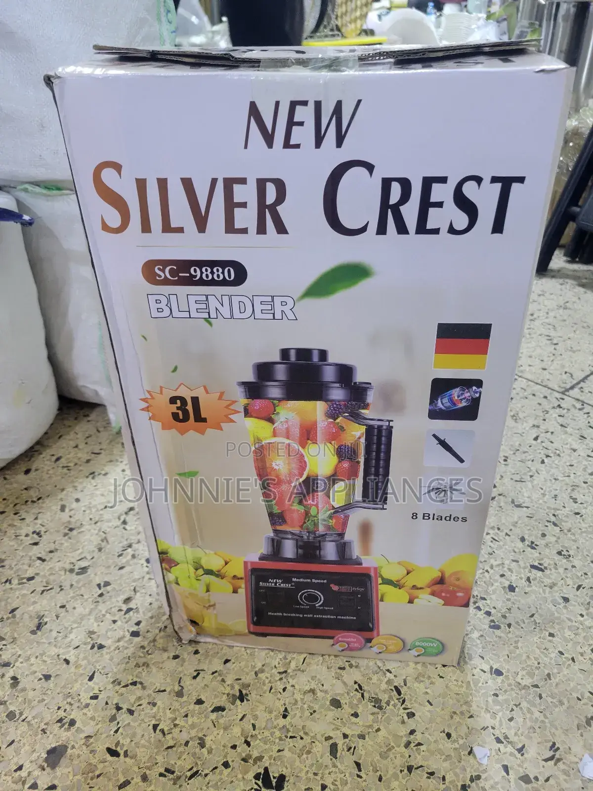 New Silver Crest Electric Commercial Blender 3l