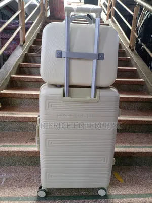 Plastic Suitcases in Medium Size and Beauty Case