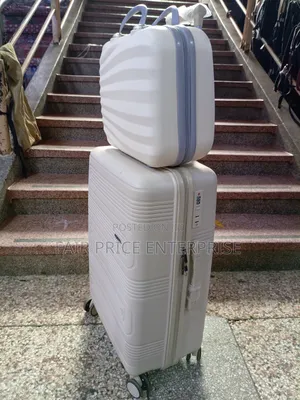Plastic Suitcases in Medium Size and Beauty Case