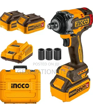 Ingco Brushless Impact Wrench 500nm
-Cordless- Rechargeable