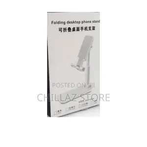 White Folding Desktop Phone Stand Holder.