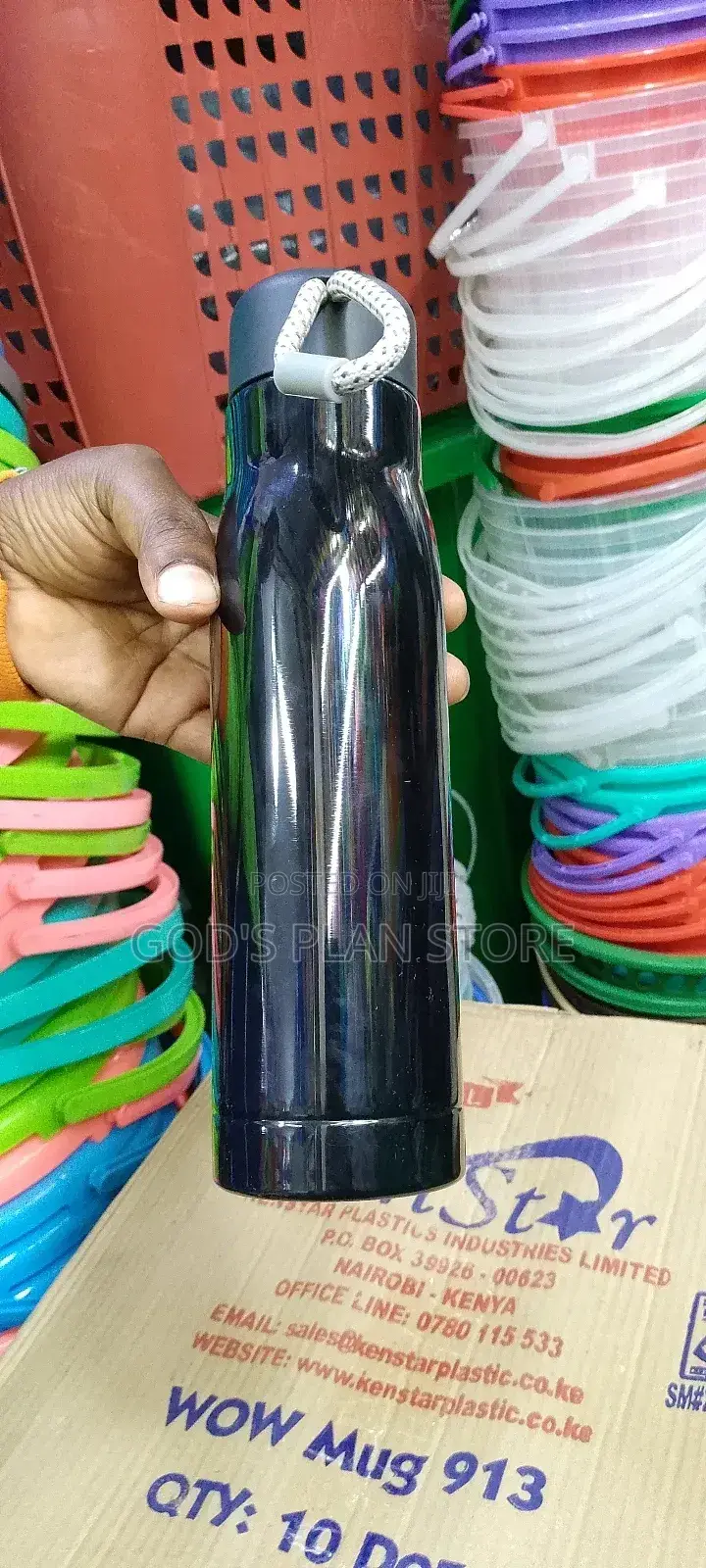 Black Vacuum Flask