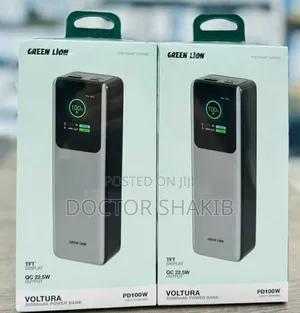 New Green Lion Voltura 20000mah Power Bank Pd100w