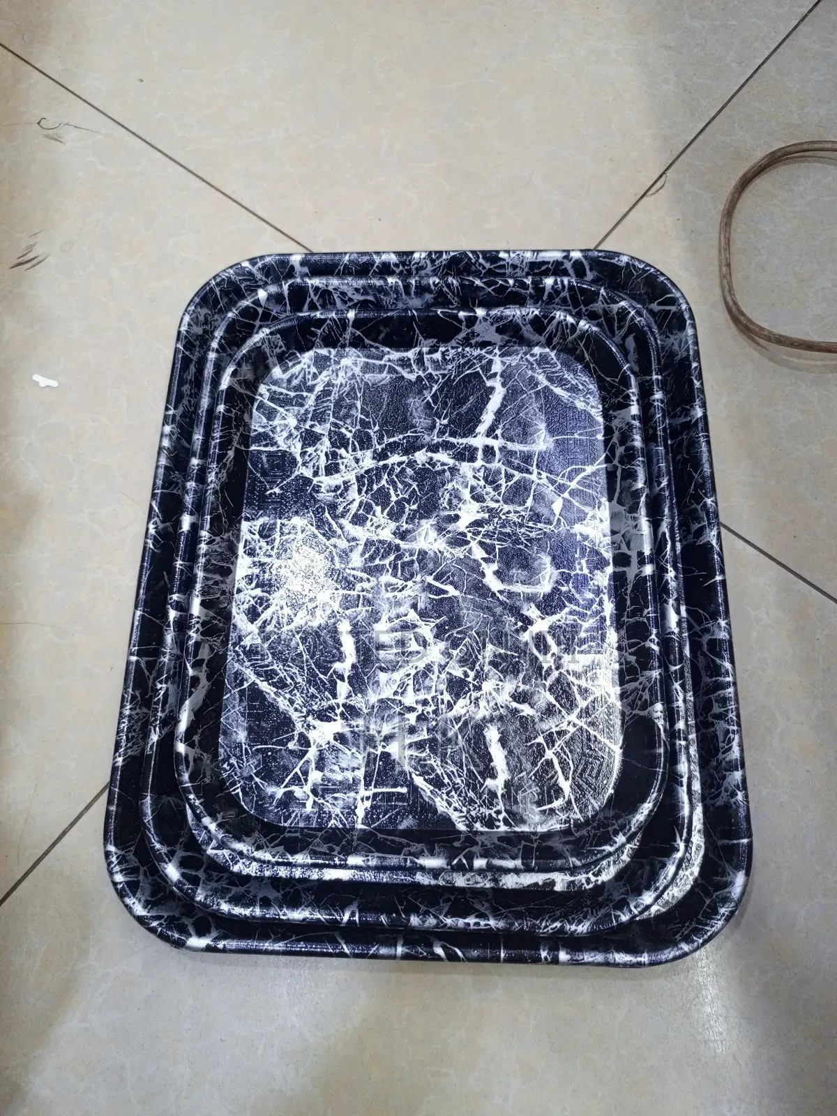 Set of 3 Nested Rectangular Serving Trays