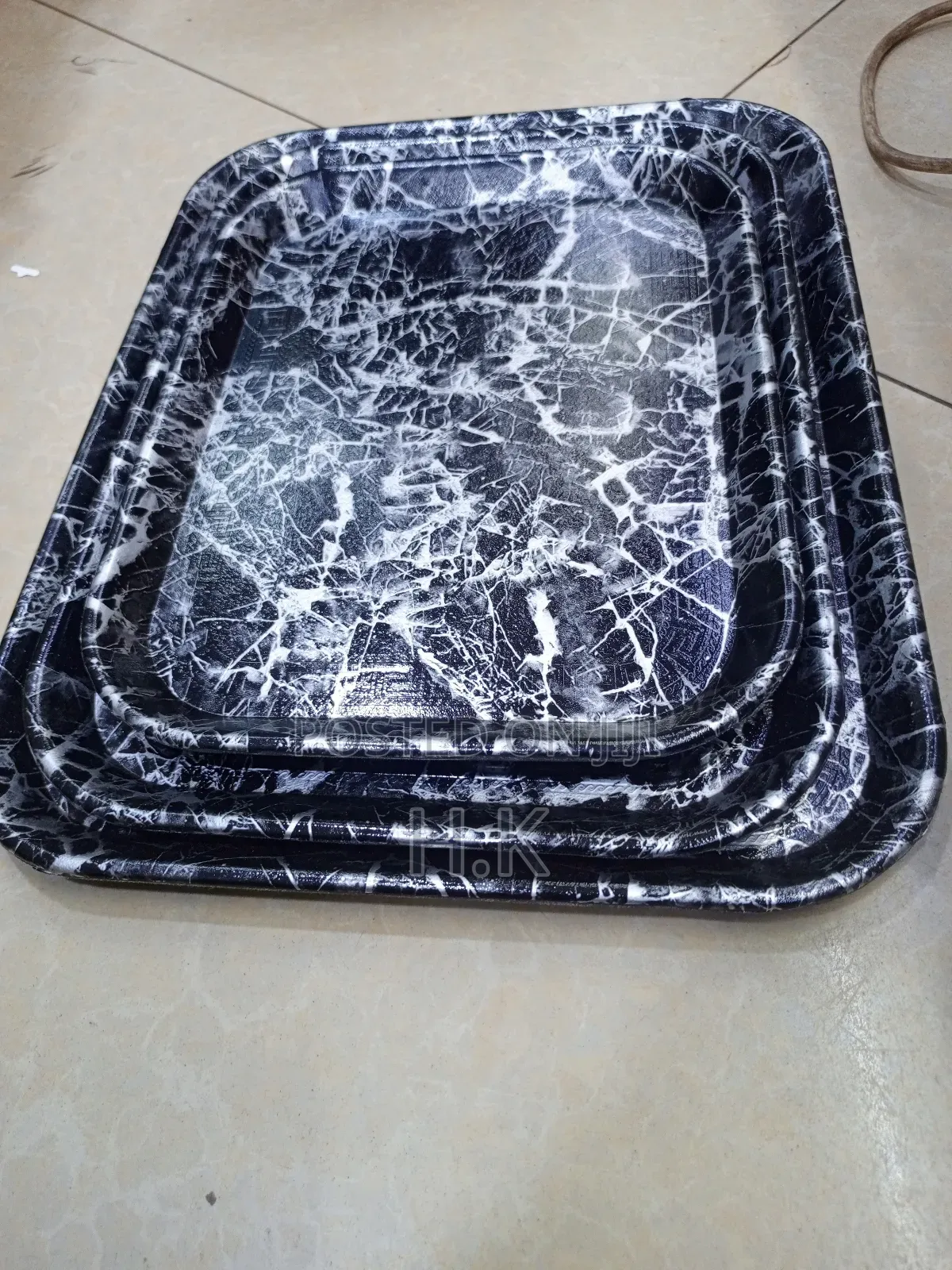 Set of 3 Nested Rectangular Serving Trays