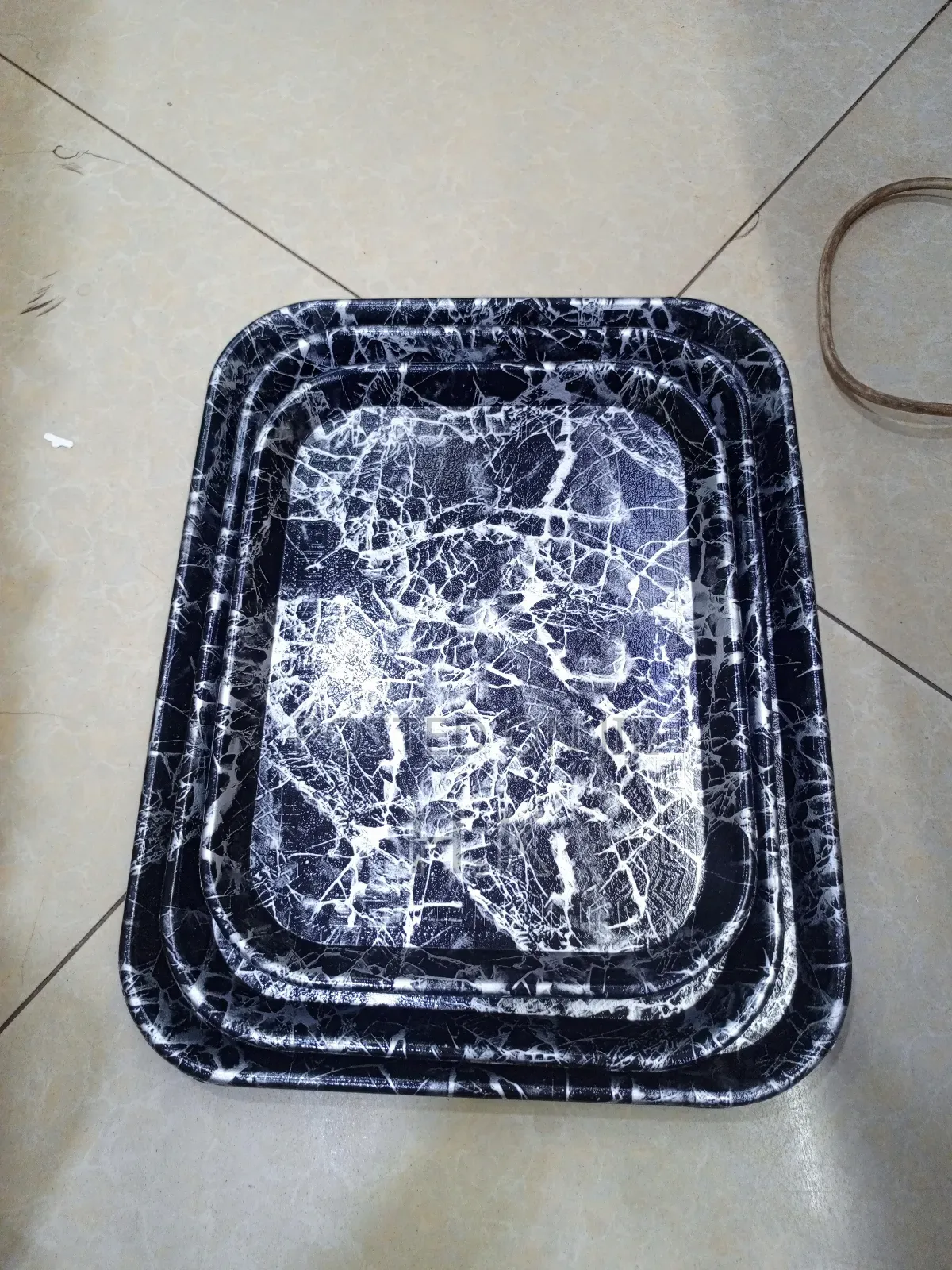 Set of 3 Nested Rectangular Serving Trays