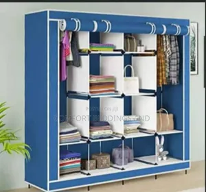 Four Column Metallic Closet Blue