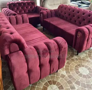 A Classy Chesterfield Sofa in Maroon Readily Available