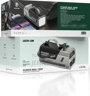 Green Lion Power Max 100w 5000mah Power Bank Led Flash Light