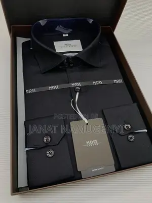 Moss London Plain Black Shirt