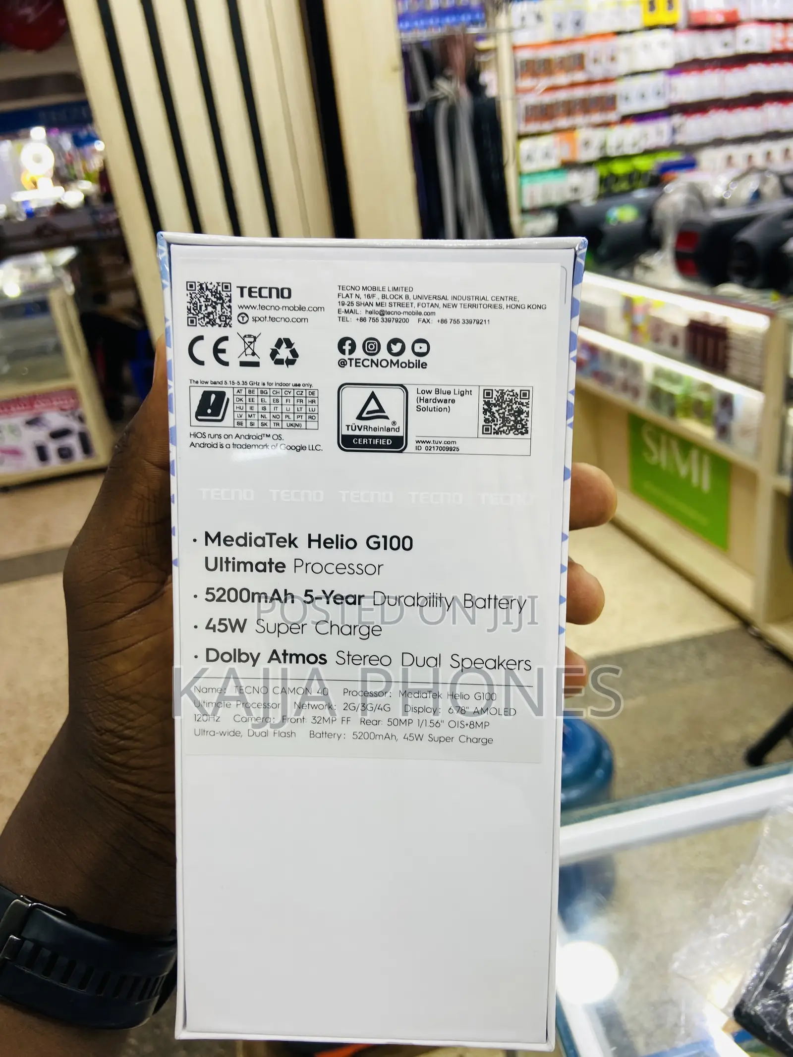 New Tecno Camon 40 256 GB Black
