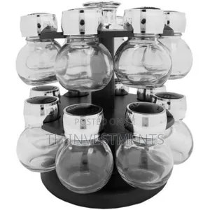 16pc Revolving Jar Kitchen Herbs Spice Rack Countertop 