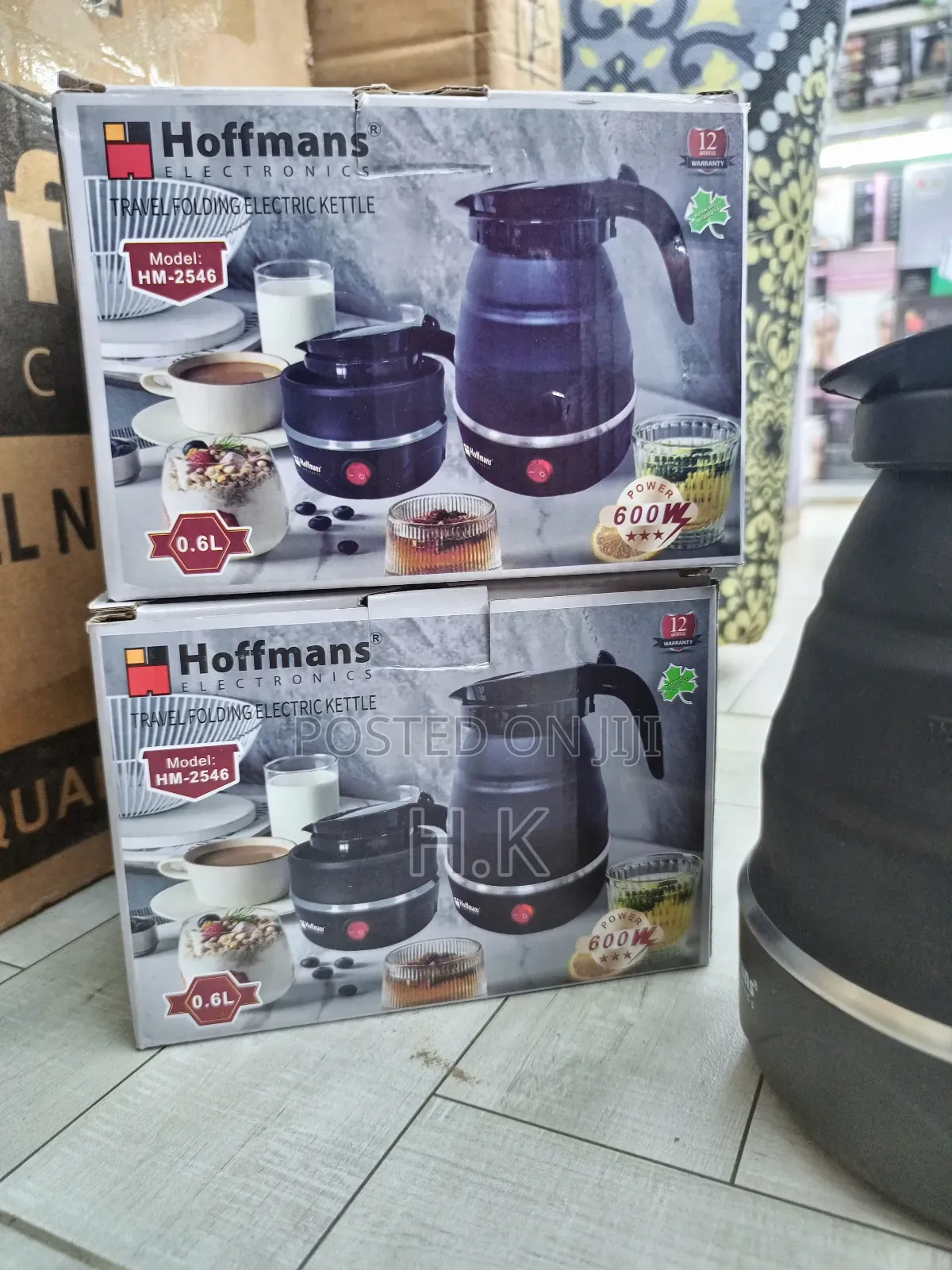 Hoffmans 0.6l Travel Folding Electric Kettle, Model Hm-2546