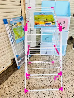 Plastic and Metal Adjustable Height Drying Rack