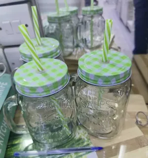 Glass Mason Jar Cup Mugs