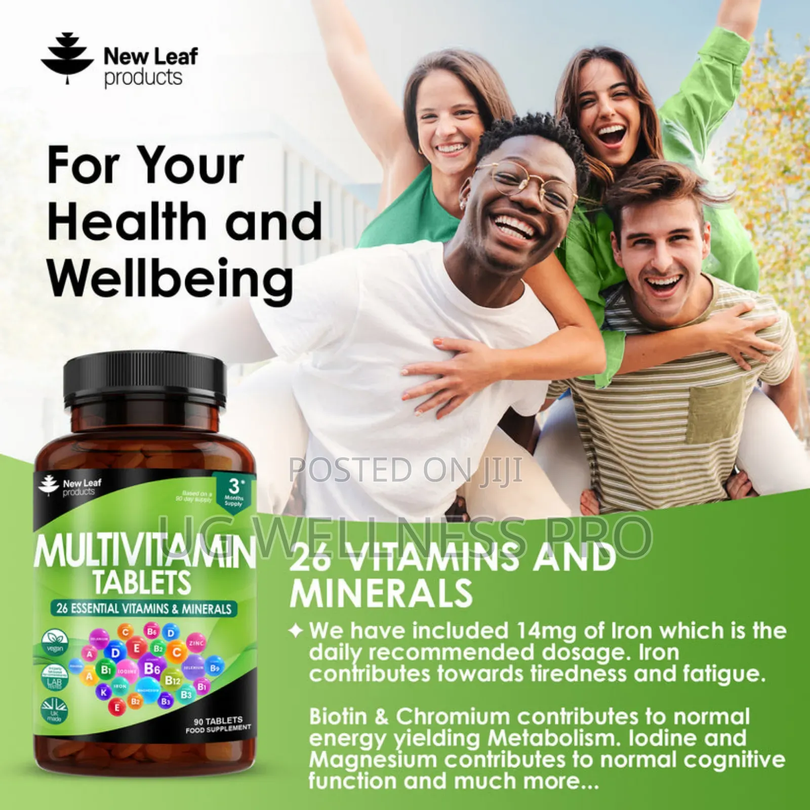 Multivitamins Minerals High Strength Supplement Tablets