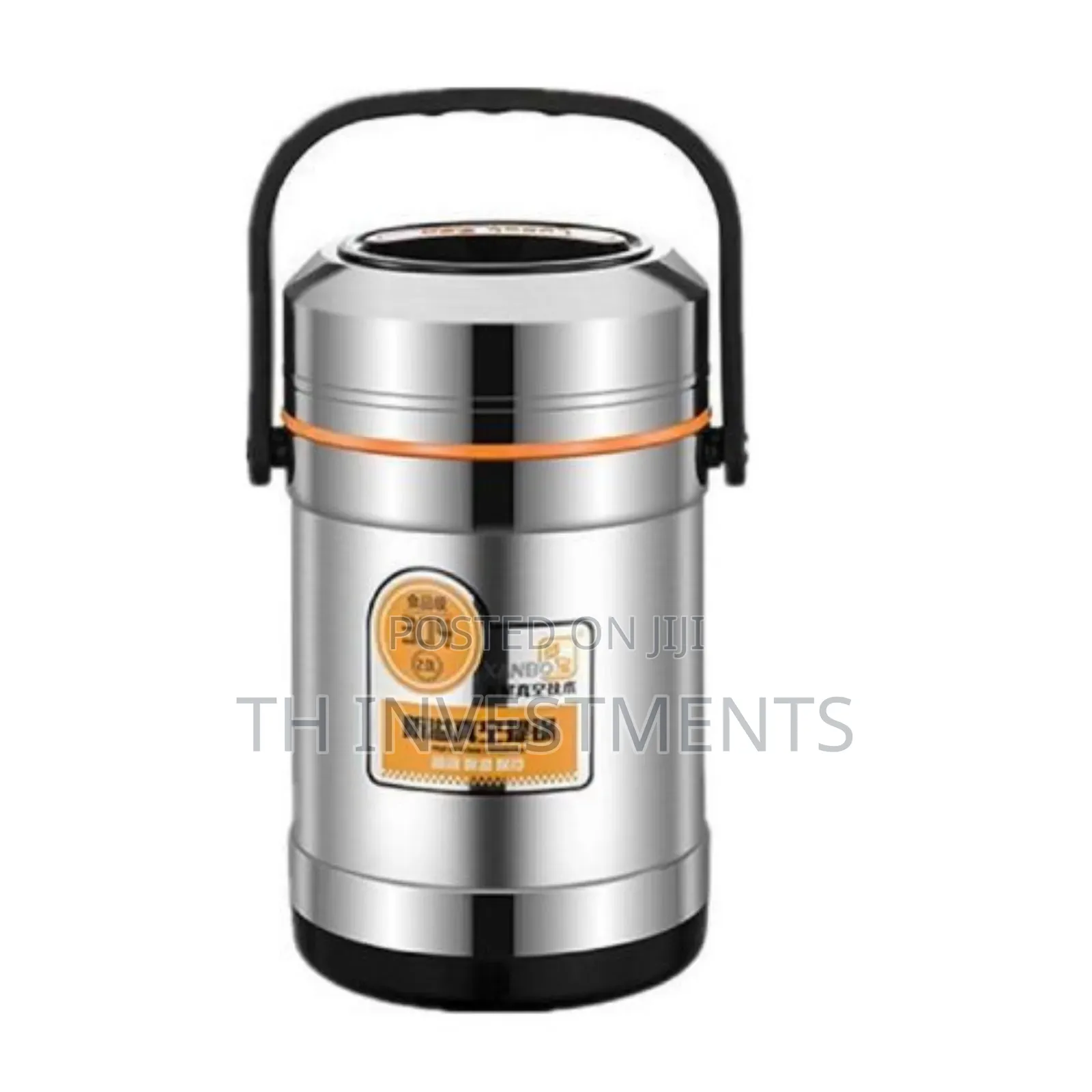 Steel Food Flask,Lunch Box 2.6 Litres Container - Silver